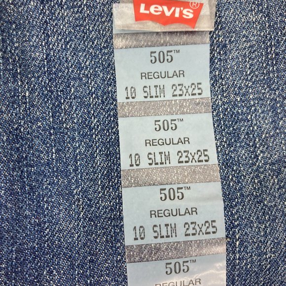 Levi's 505 Boy's Blue Jeans Size 10 Slim Straight Leg Regular Fit NEW - Picture 2 of 10